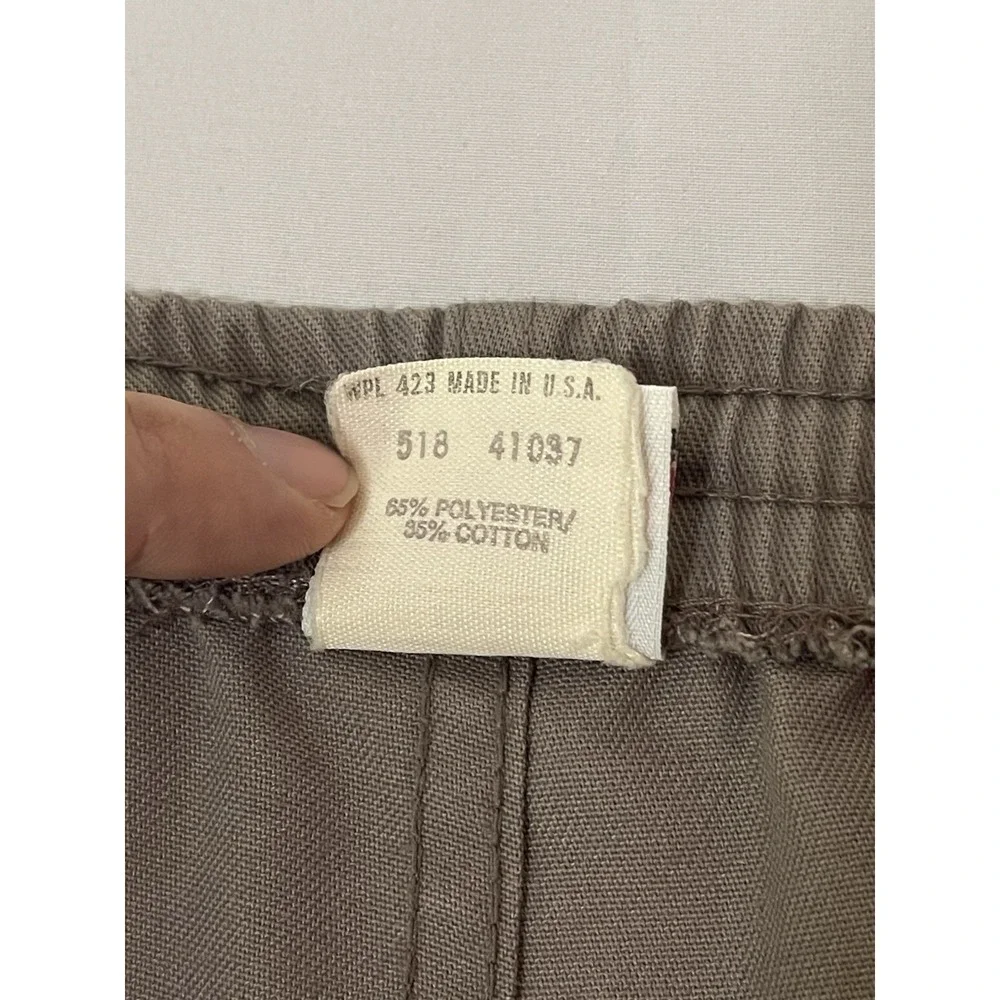 Vintage 80s Levis Stadium Pants Size M Khaki Elastic Drawstring